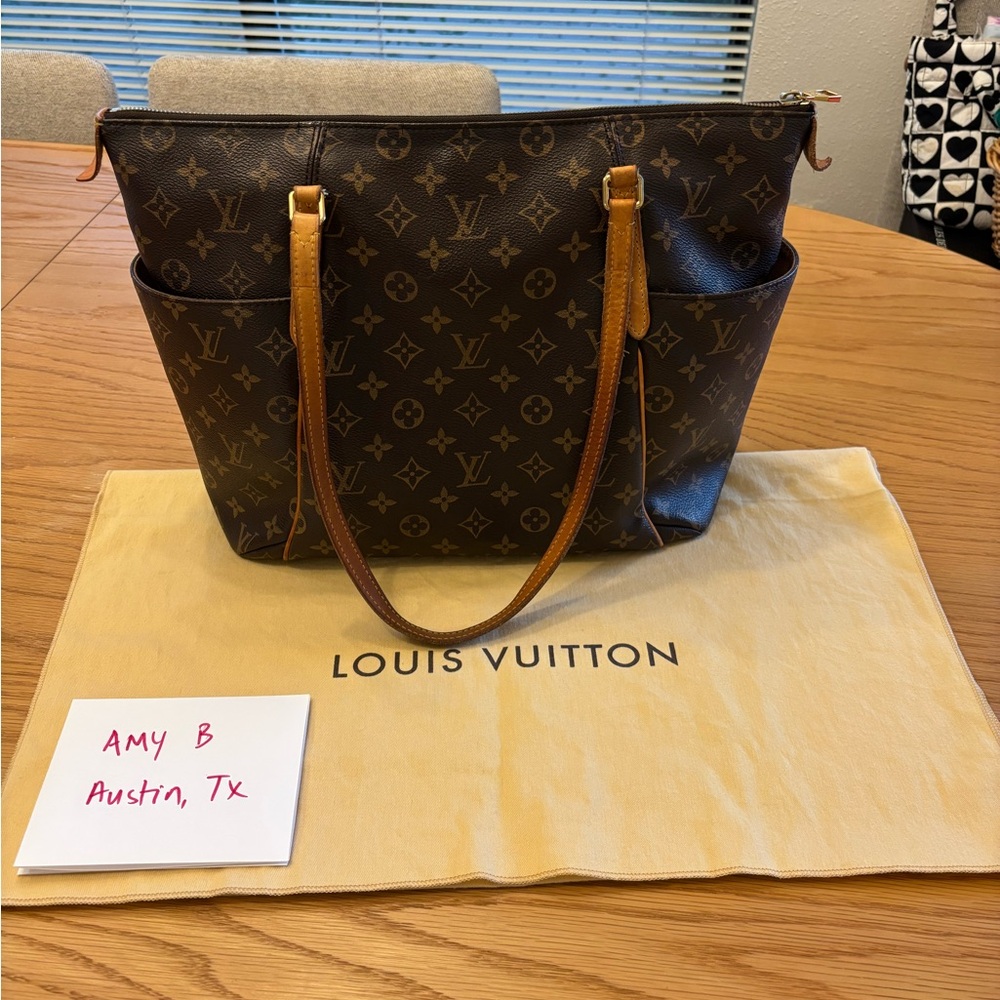 Louis Vuitton Monogram Totally Tote Bag - Vachetta Leather Handles